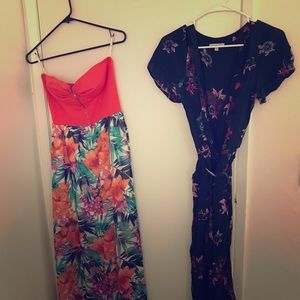 Floral Maxi Dress and Floral Jumpsuit